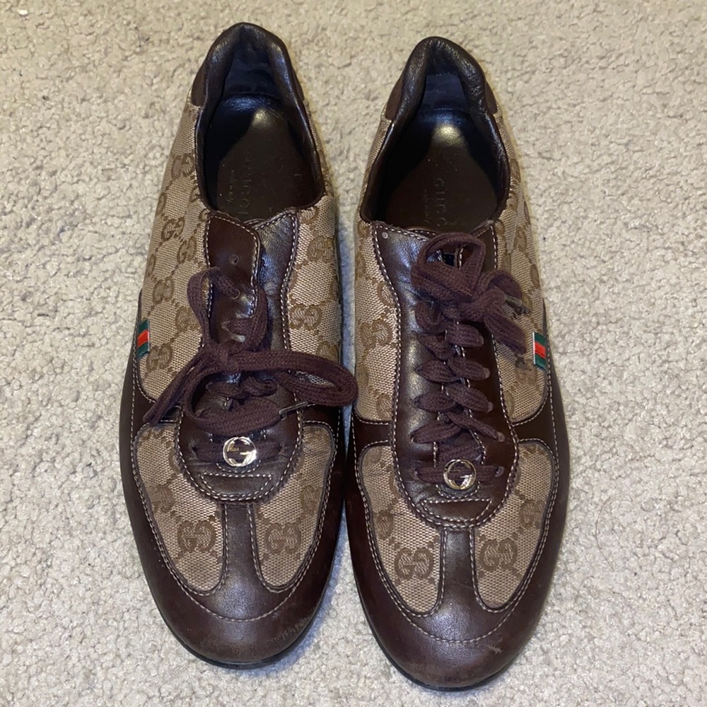 Gucci Sneaker with Leather Trim